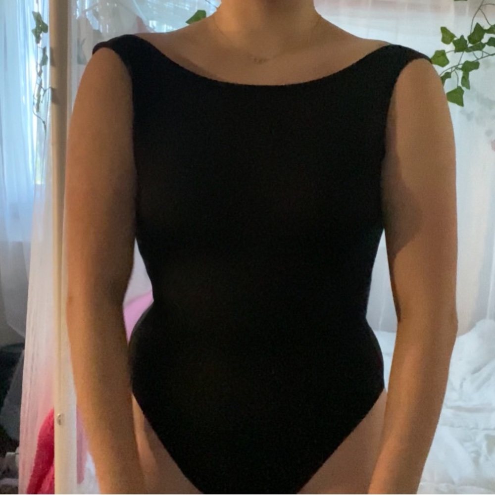 Natalie Dancewear: low back, boat-neck leotard